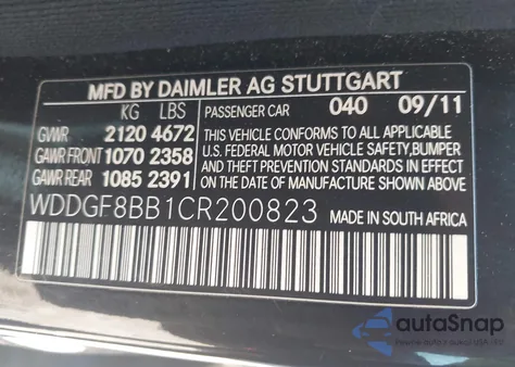 2012 Mercedes-Benz C 300 Sport 4Matic z USA, uszkodzony, nr VIN WDDGF8BB1CR200823